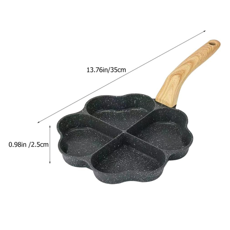 Sartén de 4 Puestos en Forma de Corazón – Cocina con Amor Cada Mañana